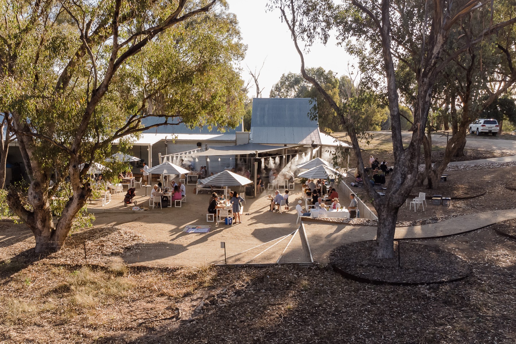 Outside shot of Scion winery. 